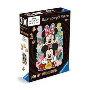 Dřevěné puzzle Disney: Mickey a Minnie 300 dílků