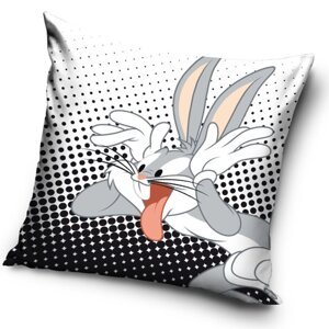 Dětský polštářek Králík Bugs Bunny Černo Bílý