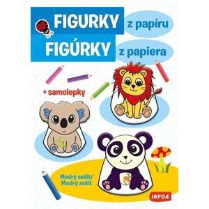 Figurky z papíru - Modrý sešit / Figúrky z papiera - Modrý zošit + samolepky