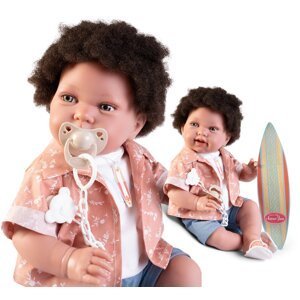 Antonio Juan 33361 PIPO HAIR - realistická panenka miminko s měkkým látkovým tělem - 42 cm
