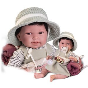 Antonio Juan 33364 PIPA HAIR - realistická panenka miminko s měkkým látkovým tělem - 42 cm
