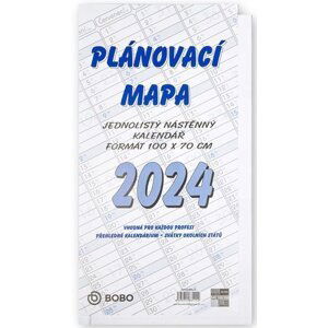 Plánovací roční mapa B1 skládaná 2024 - nástěnný kalendář