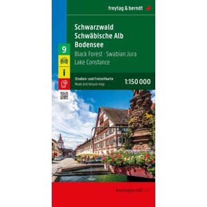 Černý les - Švábská Alba - Bodamské jezero 1:150 000 / automapa + rekreační mapa