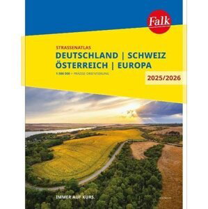 Německo, Rakousko, Švýcarsko 1:300 000 / atlas Falk 25/26 (spirála)