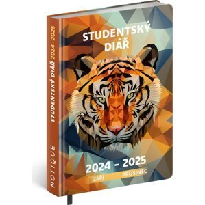 Studentský diář Tygr (září 2024 - prosinec 2025), 9,8 × 14,5 cm