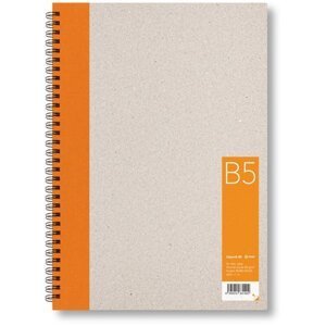 Kroužkový zápisník B5, čistý, oranžový, 50 listů
