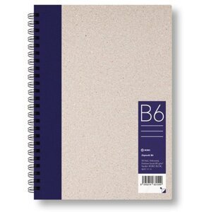Kroužkový zápisník B6, linka, tmavě modrý, 50 listů