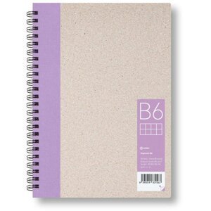 Kroužkový zápisník B6, čtverec, fialový, 50 listů