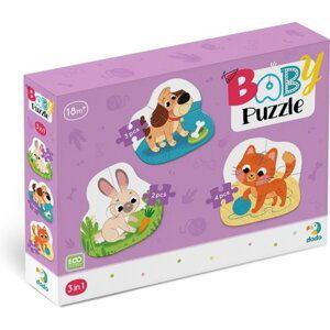 Baby puzzle Domácí mazlíčci 3v1 (2,3,4 dílků)
