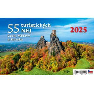 55 turistických NEJ Čech, Moravy a Slezska 2025 - stolní kalendář