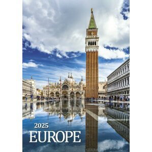 Kalendář 2025 Europe, nástěnný, 34 x 48,5 cm