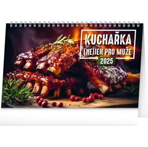 NOTIQUE Stolní kalendář Kuchařka (ne)jen pro muže 2025, 23,1 x 14,5 cm