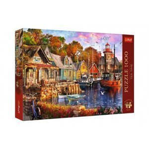 Puzzle Premium Plus - Čajový čas: Přímořský přístav 1000 dílků 68,3x48cm v krabici 40x27x6cm