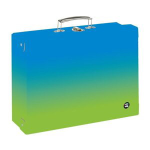 Kufřík lamino hranatý A4 Oxy Ombre - blue-green