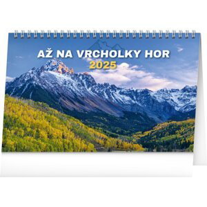 NOTIQUE Stolní kalendář Až na vrcholky hor 2025, 23,1 x 14,5 cm