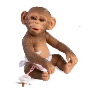 Guca 992 REBORN OPIČKA - realistická opička miminko s celovinylovým tělem - 32 cm