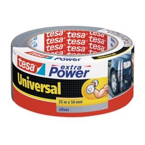 tesa opravná páska Extra Power Universal, 25 m x 50 mm, textilní, silně lepicí, stříbrná