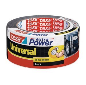 tesa opravná páska Extra Power Universal, 25 m x 50 mm, textilní, silně lepicí, černá