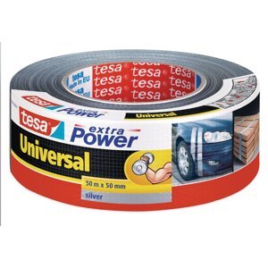 tesa opravná páska Extra Power Universal, 50 m x 50 mm, textilní, silně lepicí, stříbrná