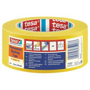 tesa tesaflex - značkovací páska, 33 m x 50 mm, PVC, žlutá