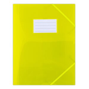 DONAU spisové desky s gumičkou a štítkem, A4, PP, žluté