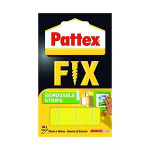 Henkel Pattex - Fix lepicí proužky, nosnost 2 kg, 4 x 2 cm - 10 ks