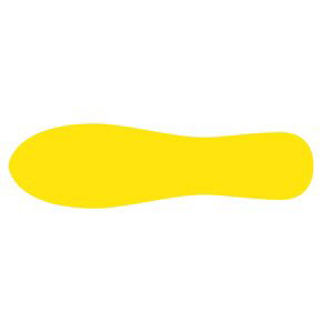 djois podlahové samolepicí značení - tvar stopa, 28 x 8,4 cm, žlutá, 1 ks