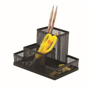 DONAU stolní organizér Office Set, 153 x 103 x 100 mm, kov, černý