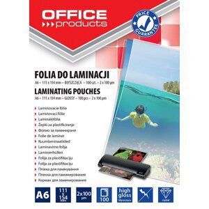 Office Products laminovací kapsy, A6, 111 x 154 mm, 2 x 100 µm, lesklé