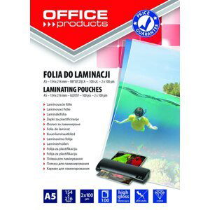 Office Products laminovací kapsy, A5, 2 x 100 µm, lesklé