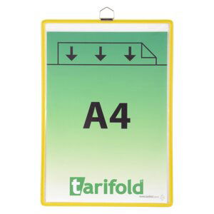 djois rámeček s kapsou a očkem, A4, otevřený shora, žlutý, 5 ks