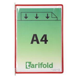 djois závěsný rámeček s kapsou, A4, otevřený shora, červené, 10 ks