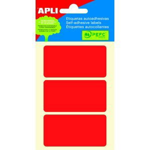 APLI samolepicí etikety, 34 x 67 mm, červené