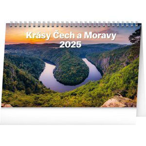 NOTIQUE Stolní kalendář Krásy Čech a Moravy 2025, 23,1 x 14,5 cm