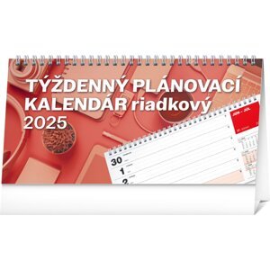 NOTIQUE Stolový kalendár Plánovací riadkový 2025, 25 x 12,5 cm