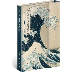 NOTIQUE Týdenní magnetický diář Katsushika Hokusai 2025, 11 x 16 cm
