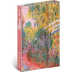 NOTIQUE Týdenní magnetický diář Claude Monet 2025, 11 x 16 cm