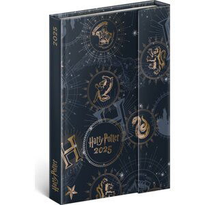 Diář 2025: Harry Potter - týdenní, magnetický, 11 × 16 cm