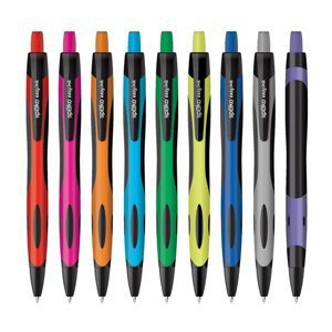 Spoko Active kuličkové pero, Easy Ink, modrá náplň, displej, mix barev - 40ks