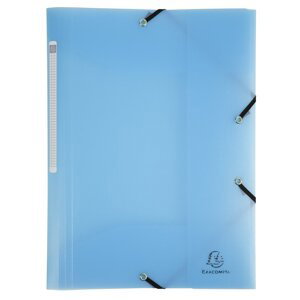 Exacompta spisové desky s gumičkou Pastel, A4 maxi, PP, modré - 5ks