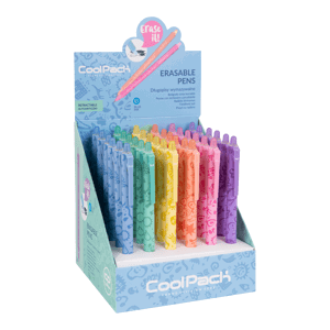 Colorino gumovatelné pero CoolPack Pastel, 36 ks, modrá náplň, displej - 36ks