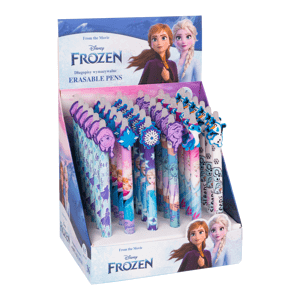 Colorino gumovatelné pero Frozen, 36 ks, modrá náplň, displej - 36ks