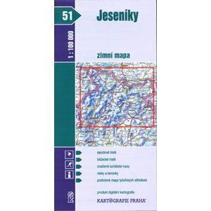 1:100T (51)-Jeseníky-zimní mapa (turistická mapa) - autorů kolektiv