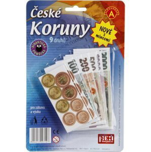 České koruny peníze + mince do hry na kartě 15x16cm - Philips