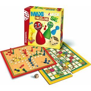 Maxi Člověče, nezlob se/Velké putování společenská hra dřevěné figurky v krabici 30x30x8cm - Spin Master Pog Party