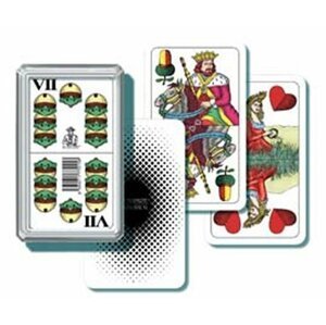 Mariáš dvouhlavý společenská hra karty v plastové krabičce 6,5x10,5x2cm - Spin Master Pog Party