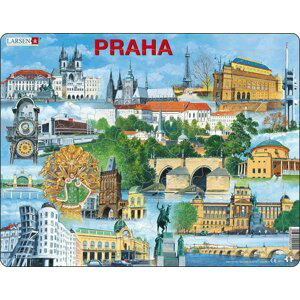 Puzzle MAXI - Praha  nejzajímavěší atrakce/66 dílků - Lascal