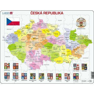 Puzzle MAXI - Mapa ČESKÁ REPUBLIKA/56 dílků - Larsen