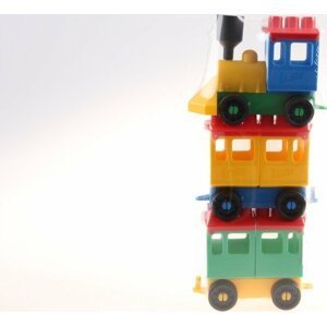 Stavebnice LORI 7 vlak + 2 vagónky plast v sáčku 9x26x5cm - LEGO® The Simpsons™