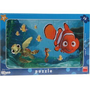 Nemo a želva - rámové puzzle 15 dílků - Dino